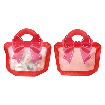 PABCK 30 Pcs Plastic Party Favor Gift Bags Treats Birthday Goodie Bags 10.24x9.45 inch(26x24 cm) Candy Cookies Snack Small Toys Packaging Handle Bag Resealable Stand Up Reusable for Wedding Christmas
