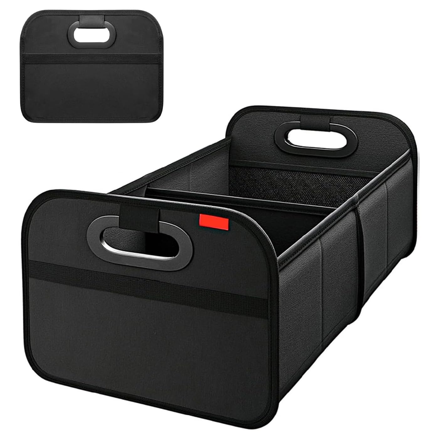 Trunk Organizer for Car, Portable Car Boot Tidy Foldable Waterproof Auto Storage Bag Cargo Trunk Groceries Organizer, Auto Accessories Universal for SUV, Truck, Van, Sedan (Medium Black)