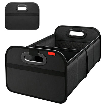 Trunk Organizer for Car, Portable Car Boot Tidy Foldable Waterproof Auto Storage Bag Cargo Trunk Groceries Organizer, Auto Accessories Universal for SUV, Truck, Van, Sedan (Medium Black)