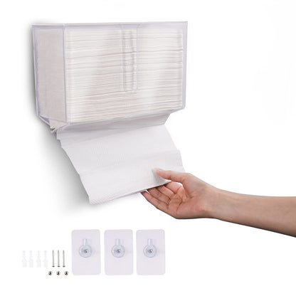 Acrylic Paper Towel Dispenser Wall Mount,Countertop for Multi-Fold Paper Towel,C-Fold, Zfold, Tri fold Hand Towel Holder Commercial, Clear Folded Paper Towel Holder for Bathroom Toilet and Kitchen