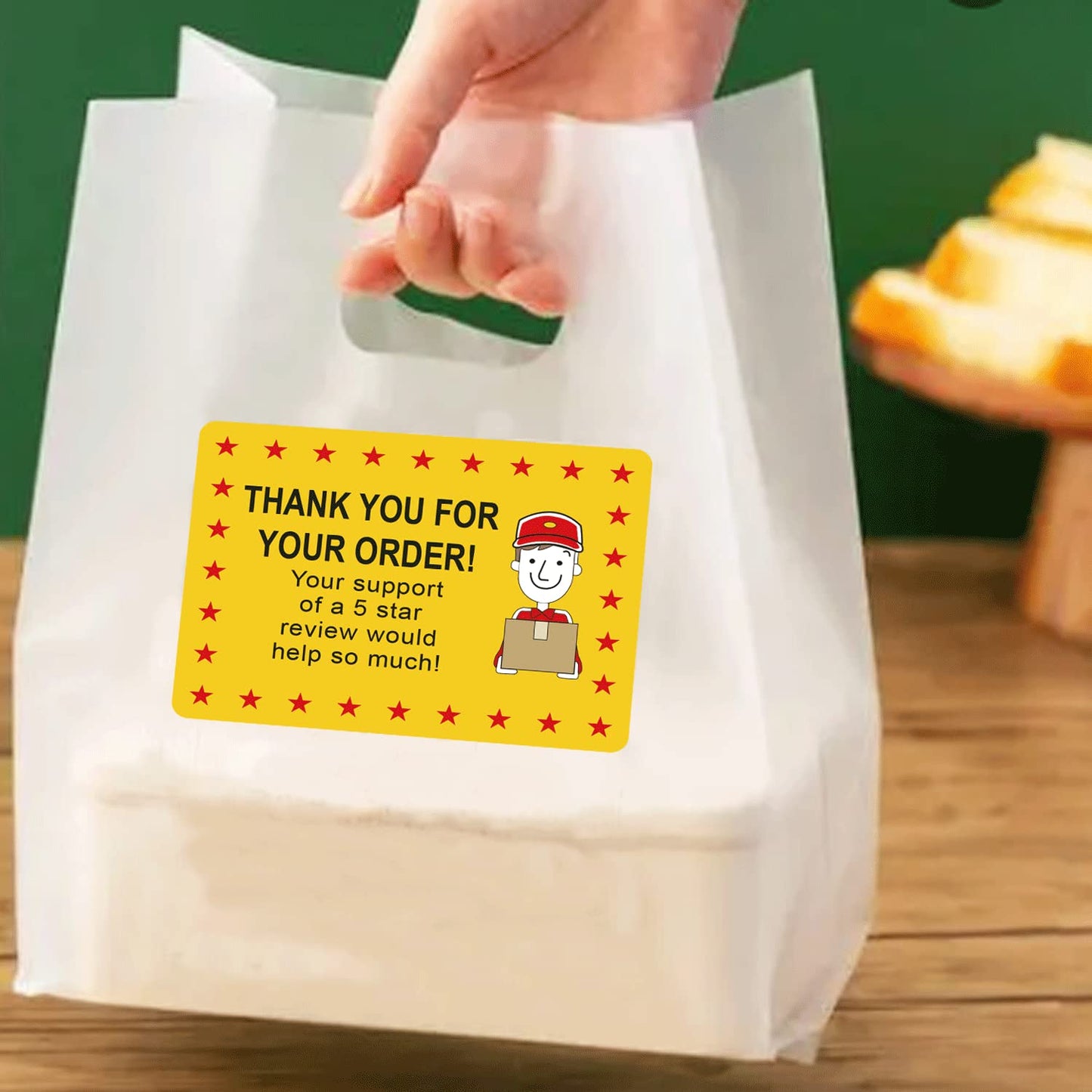 250 Pcs Tamper Evident Labels Thank You for Your Order Stickers 2 x 3 Inch - Food Delivery Tamper Evident Sealed for Freshness Labels Stickers for Food Package Takeout