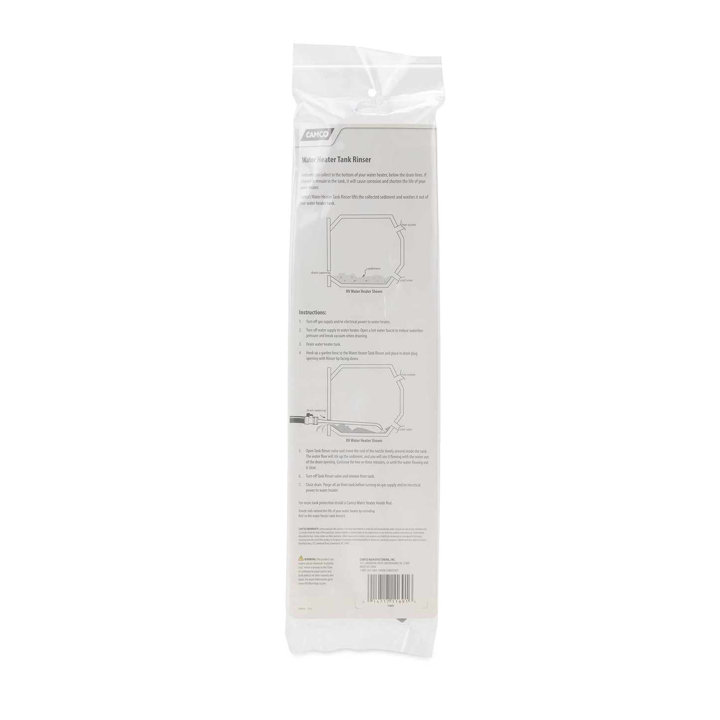 Camco 11691 RV Water Heater Tank Rinser