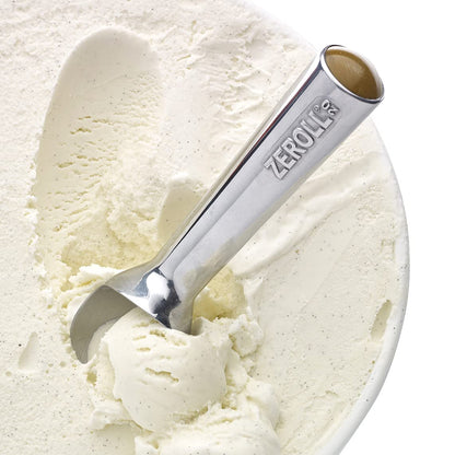Zeroll 1020 Original Ice Cream Easy Scoop with Unique Liquid Filled Heat Conductive Handle Simple One Piece Aluminum Design Easy Release 40 Scoops per Gallon Made in USA, 2-Ounce, Silver