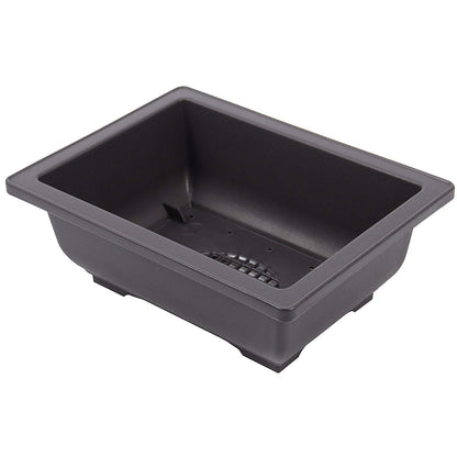 ZEONHEI 15 PCS 6.5 Inch Bonsai Training Pots, Rectangular Plastic Growing Pots with 15 PCS Trays, Flower Succulent Pots Container for Garden, Yard, Office, Balcony, Home Decoration ﻿