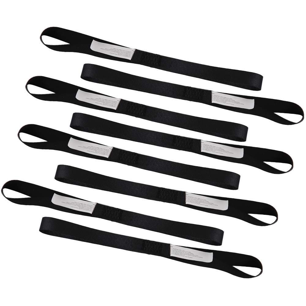 XSTRAP Standard 8PCS Soft Loop Tie-Down Straps1-1/16 x 18 inches - 3600LB Breaking Strength, Loops for Securing Trailering of Bikes, ATV, UTV, Motorcycles, Scooters, Dirt Bikes, Lawn Equipment, Blac