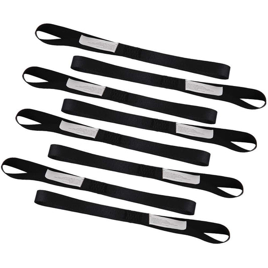XSTRAP Standard 8PCS Soft Loop Tie-Down Straps1-1/16 x 18 inches - 3600LB Breaking Strength, Loops for Securing Trailering of Bikes, ATV, UTV, Motorcycles, Scooters, Dirt Bikes, Lawn Equipment, Blac