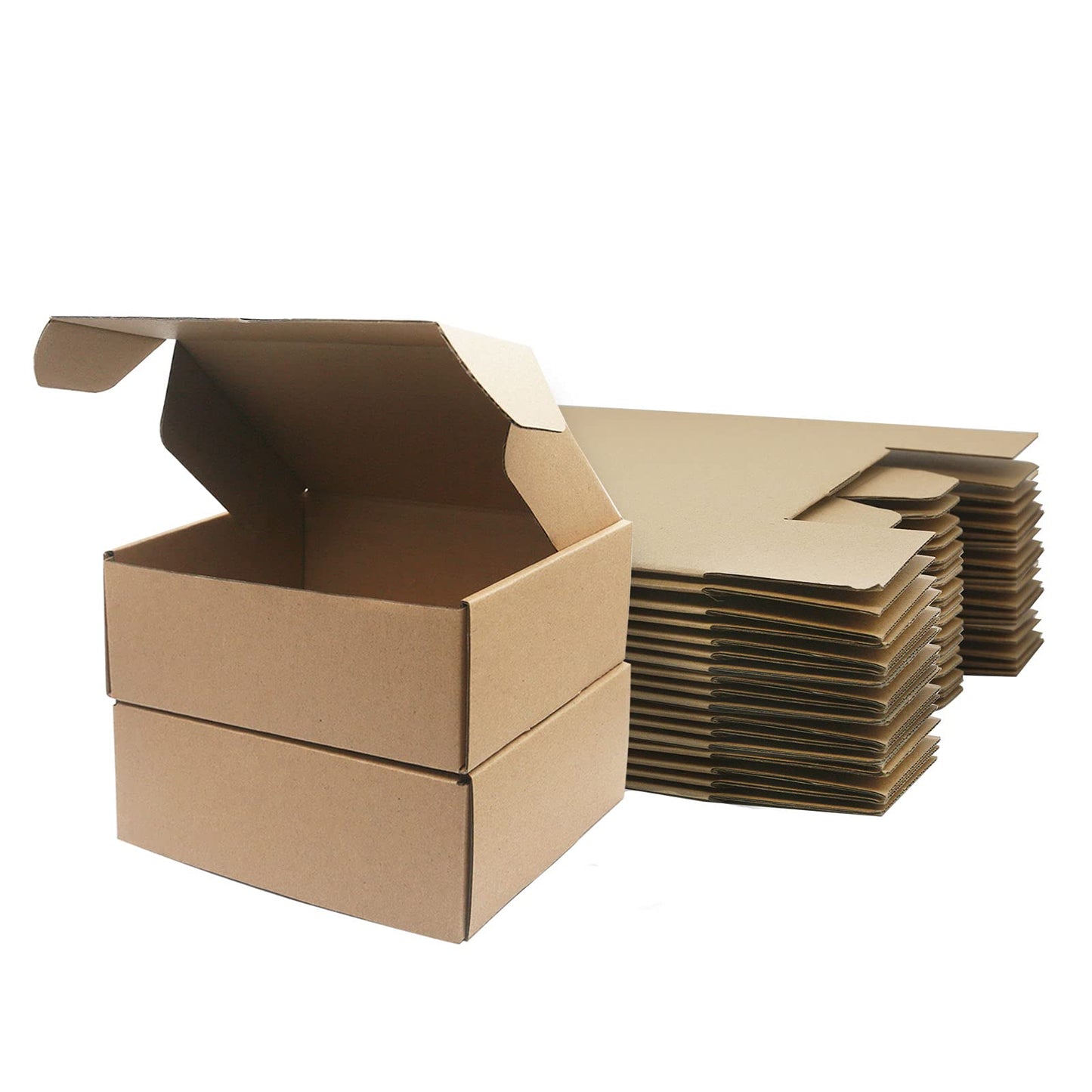 Corrugated Cardboard Shipping Boxes, 208x130x68mm (8"x5"x2.5") Small Parcel Boxes, Packaging Mailing Boxes for Business, Posting, Small Packet Shipping, Storing or Gift(Pack of 25)