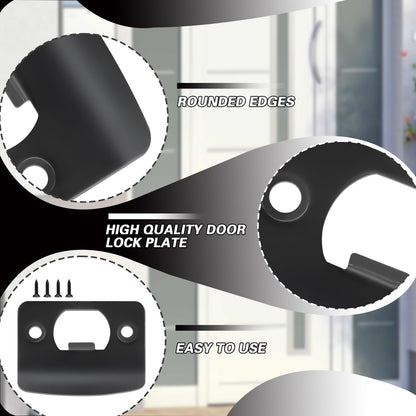 10PCS Latch Strike Plate, Door Strike Plate, Strike Plates for Exterior Doors, Stainless Steel Deadbolt Covers