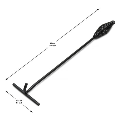 RAAKARRS Dutch Oven Lid Lifter and Stand Set - Black Finish Folding Stand - Perfect for Outdoor Camping and Picnics