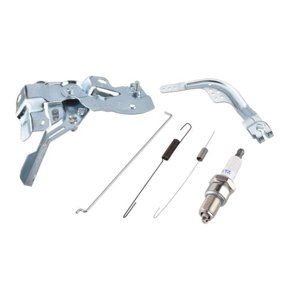 Throttle Control Lever Arm Governor Link Rod Return Spring Kit for Honda GX200 GX160 GX140 168F 5.5HP 6.5HP Small Engine with Spark Plug