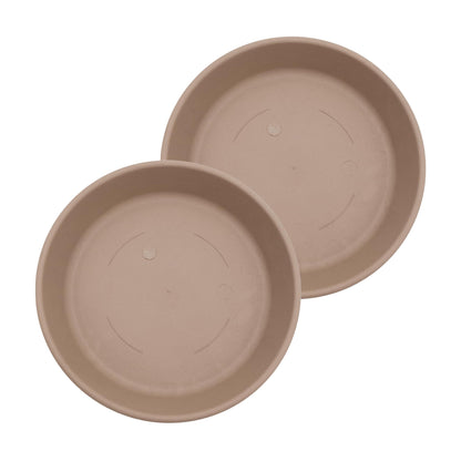 The HC Companies SLI14000A34T020LRESS Classic Round Plastic Plant Saucer, 14", Sandstone