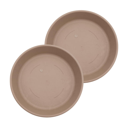 The HC Companies SLI14000A34T020LRESS Classic Round Plastic Plant Saucer, 14", Sandstone