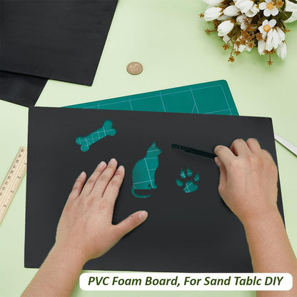 BENECREAT 3 Sheets 3mm Black Foam Boards, 11.8x15.7" Rectangle Foam PVC Sheet Poster Board Mount Board for Mounting, Crafts, Modelling, Art, Display, School Projects