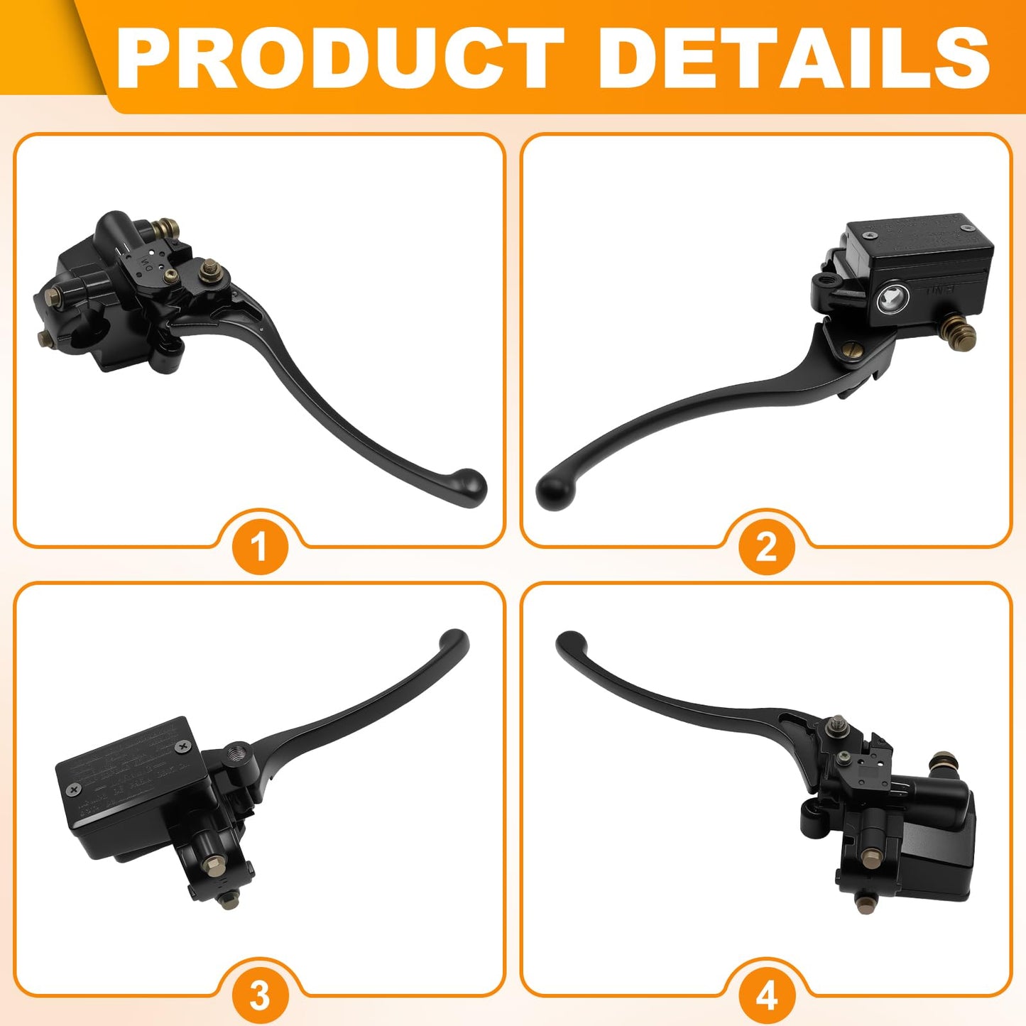 7/8" Brake Master Cylinder for Honda FourTrax 300, TRX 250 300 350 400 450, Rancher Foreman 350 400 Recon 250, 400ex Front Right Master Cylinder