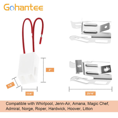 gohantee Burner Terminal Receptacle Block Kit Pack of 4 Replace # 12001676 Compatible with Kenmore Sears & Maytag