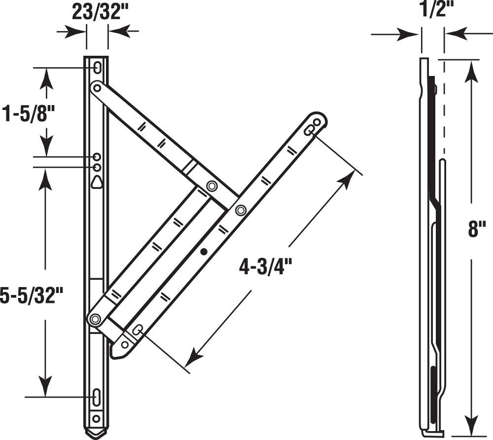 Prime-Line Products H 3626 Standard Duty Casement Window Hinge, 8-Inch, Stainless