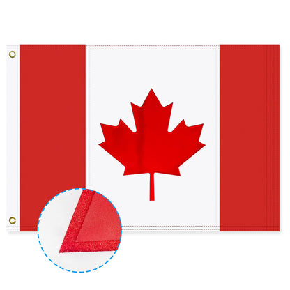 Canada flag Canadian Flag 3x5 FT Made Of 210D Heavy Duty Canada Flags with Embroidered Maple Leaf and Brass Grommets (36-Inch x 60-Inch (3x5 Ft)) (36-Inch x 60-Inch (3x5 Ft))
