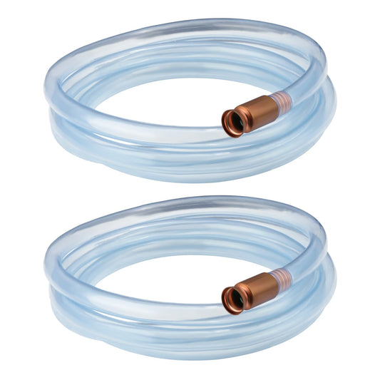 Roastove Gas Siphon Hose Pump, Shaker Siphon 6FT, Safety Self Priming Hose 1/2" Valve for Gasoline/Fuel/Water Transfer, Use for Cars, Boats, Mowers (2PACK)
