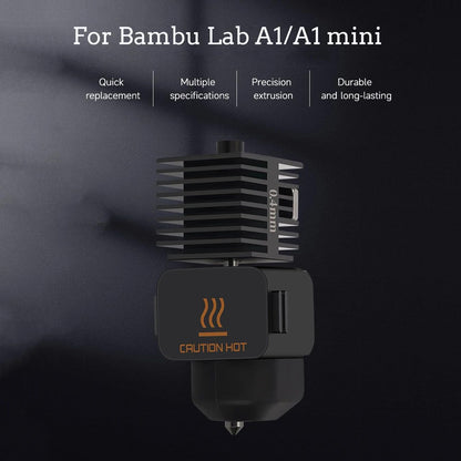Upgrade Hotend Kit for Bambu Lab A1/A1 Mini, Hot End Assembly 0.4/0.6/0.8mm Hardened Steel Nozzle & Silicone Sock for Bambu Lab 3D Printer Part