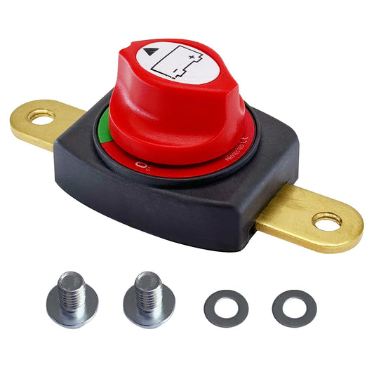 Ampper Side Post Battery Disconnect Switch, 12-48 V Battery Power Cut Master Switch Disconnect Isolator for Car, Vehicle, RV and Boat (On/Off)