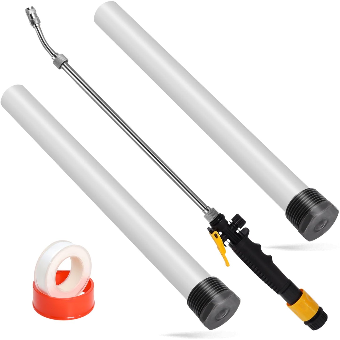 RV Anode Rod for Hot Water Heater, 9.25" L x 3/4" NPT Thread Magnesium Anode Rod & Flush Wand Compatible with Mor-Flo and Suburban Water Tank 232767
