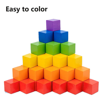 30 Pack Unfinished Wood Blocks 2 Inch - Solid Pine Wooden Cubes for Crafts, Sanded Smooth Natural Wood Squares for Carving, Painting, Engraving & Rustic Home Decor