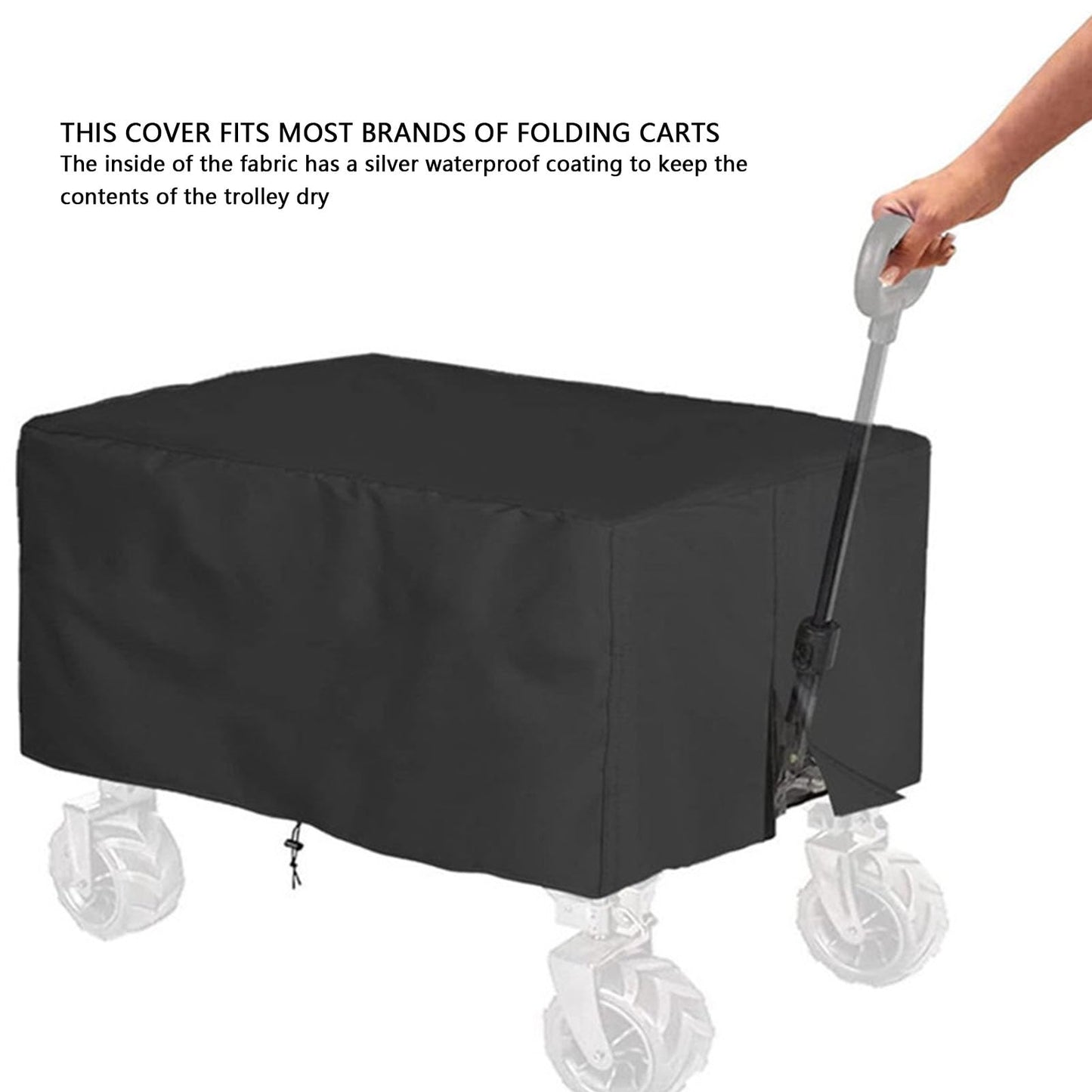 Rain Cover for Wagon Stroller, Waterproof Wagon Cover Professional Dustproof Protective UV Resistance Folding Wagon Rain Cover for Outdoor Camping Garden(97*56*51cm)