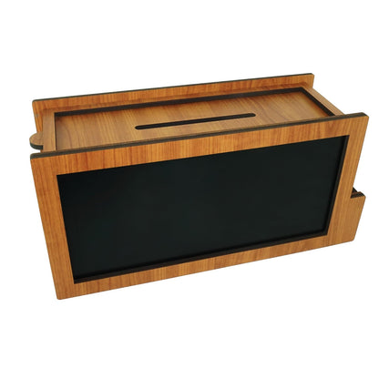 SHU MEI Multifunctional Wooden Suggestion Box with Chalkboard - Durable Donation/Tip/Voting/Storage Box for School, Office, Church, Community Center