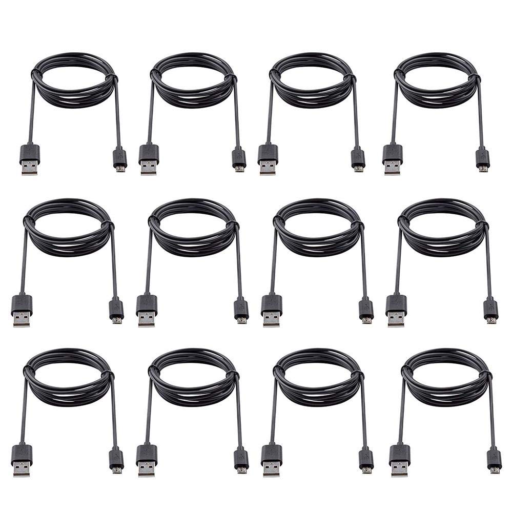 Micro USB Cable 3ft Charging Cord 12-Pack Bulk Black