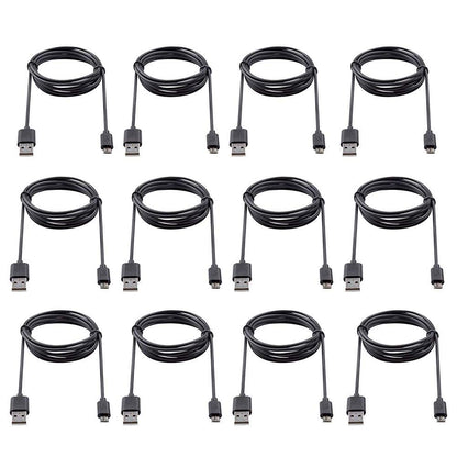 Micro USB Cable 3ft Charging Cord 12-Pack Bulk Black