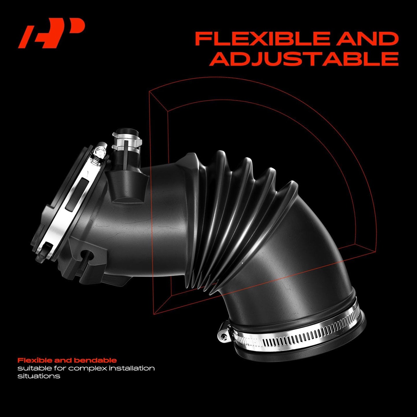 A-Premium Engine Air Intake Hose Tube with Clamps Compatible with Honda Odyssey 2011 2012 2013 2014 2015 2016 2017, V6 3.5L, SOHC, Replace# 17228RV0A00