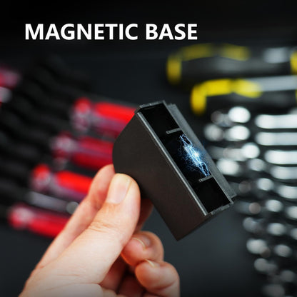 48PCS Magnetic Wrench Organizer for Tool Drawer,Wrench Holder with Metric&SAE Label,Modular Tool Storage Rack for Screwdriver and Ratchet，Strong Magnetic Base,gift for Mechanics Men（Black with magnet）