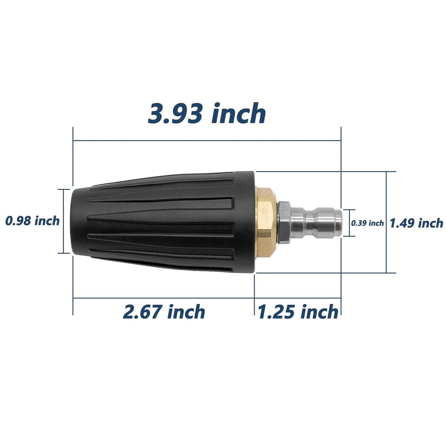 DERASL 3600 PSI Rotating Turbo Nozzle Tips,1/4 Quick Connect Rotating Turbo Pressure Washer Nozzle for Cold Water Pressure Washers(035)