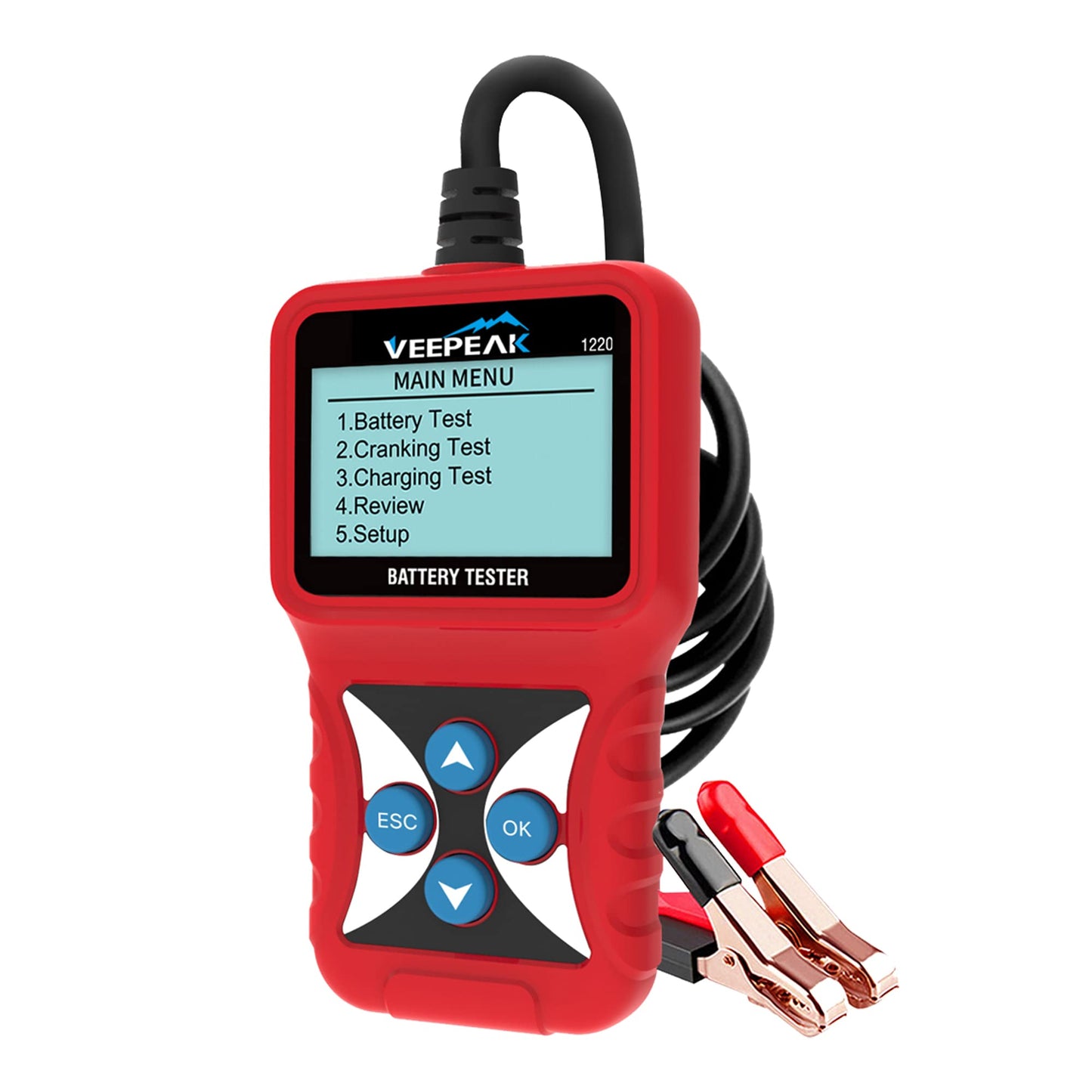 Veepeak 12V Car Battery Tester, Automotive 100-2000 CCA Digital Battery Load Tester Alternator Analyzer Vehicle Charging & Cranking System Testing Tool for Cars, Motorcycles, Boats, ATVs, RVs