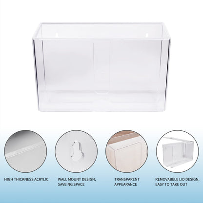 Acrylic Paper Towel Dispenser Wall Mount,Countertop for Multi-Fold Paper Towel,C-Fold, Zfold, Tri fold Hand Towel Holder Commercial, Clear Folded Paper Towel Holder for Bathroom Toilet and Kitchen