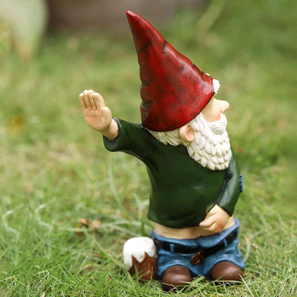 10.3 Inch/26cm Funny Garden Gnome Figurine Outdoor Statue,Patio Lawn Yard Art Ornaments, Garden Figurines for Outdoor Home Yard Decor (10.3 inch)