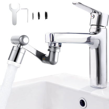 1440 Swivel Multifunctional Robotic Arm Faucet Extender, Large-Angle Rotating Splash Filter Faucet Aerator for Kitchen and Bathroom Sink, Kitchen Extension Faucet, 2 Water Outlet Modes 1 Pcs