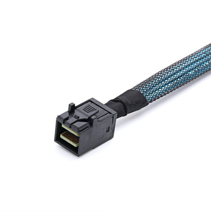 CableDeconn SFF-8643 Internal Mini SAS HD to (4) 29pin SFF-8482 connectors with SAS 15pin Power Port 12GB/S Cable (1M) (H0204)