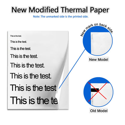 Thermal Printer Paper 8.5 x 11 Inch, 200 Sheets US Letter Size Thermal Paper, Continual Feeding Folded Printing Paper Compatible with m08F/A40 Thermal Portable Printer
