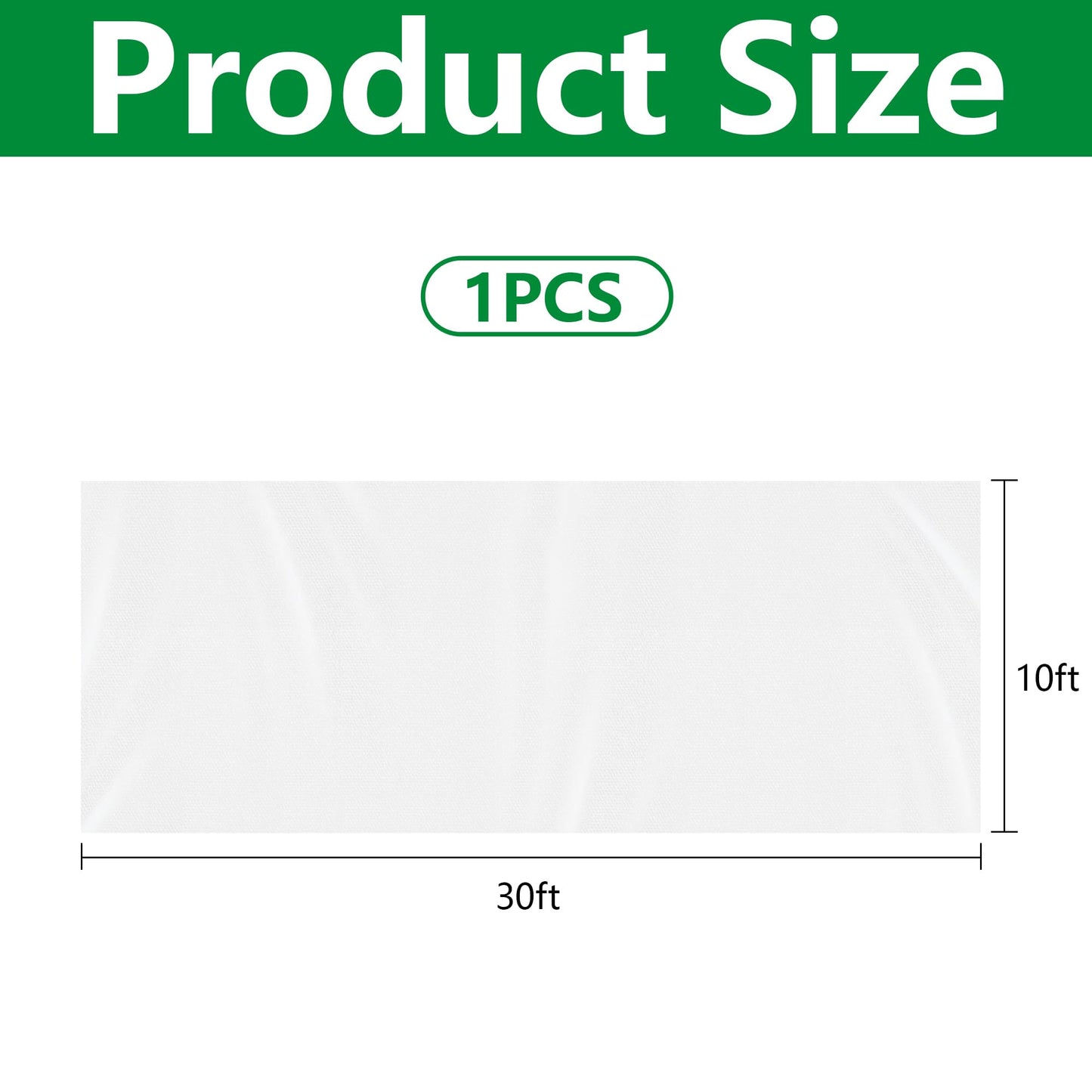 DECOHS 30 x 10 Ft Plant Sun Protection Cloth, Garden Plant Shade Cloth, Non-Woven White Light Refraction Sunshade Cloth for Protecting Plants Vegetable Rows from Direct Sunlight