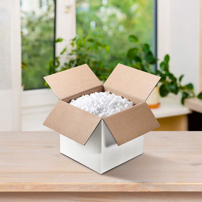 Shipping Boxes 4x4x4 White Cardboard Box Kraft Corrugated Small Mailing Boxes, 25 Pack