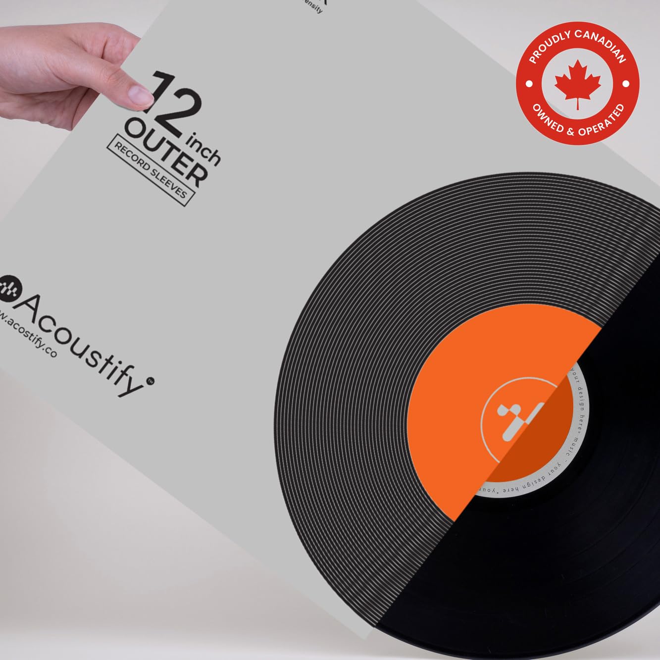Acoustify Premium Acid-Free Anti-Static Vinyl Record Outer Sleeves, 50-Pack - Crystal Clear True 3 Mil, 12.75" x 12.75" for Single & Gatefold 12" LPs