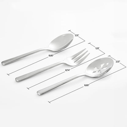 Serving Spoon x 2,Slotted Serving Spoon x 2,Serving Forks x 2,RTT 9 Inch Stainless Steel Catering Serving Utensils for Party Buffet Dinner Banquet Cooking Kitchen Basics,Mirror Finish Flatware