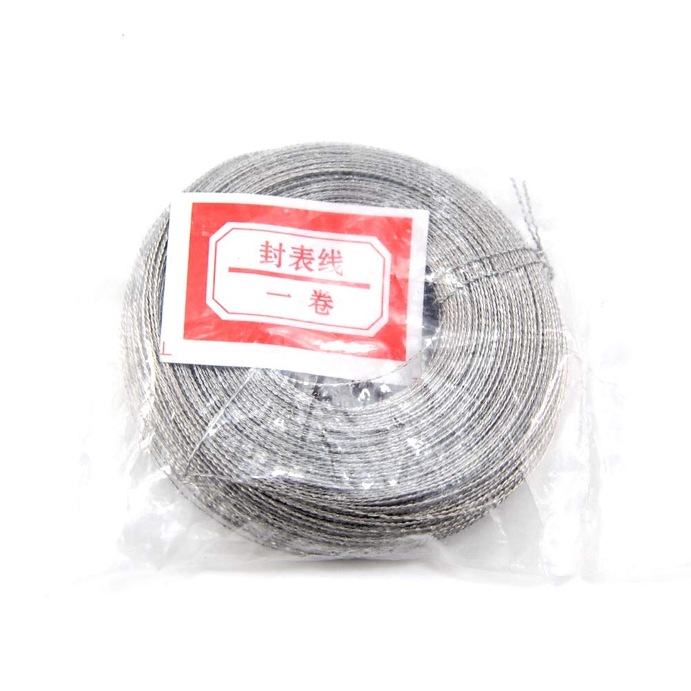 Leadseals(R) Anti-Tamper Twist Tight Roto Security Meter Seals High Electric Security Utility Plastic Padlock Gas Meter Seals Numbered (Red, Pack of 100 PCS) with Stainless Wire (100 m)