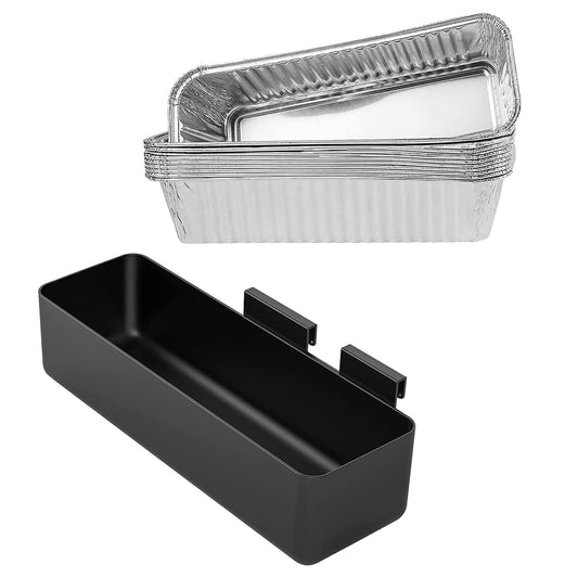 BBQration Grease Cup and Disposable Aluminum Foil Drip Pan Kit for Camp Chef Professional Portable Grill Fits Camp Chef Stove Griddles SG14, SG30, SG60, SG90, SG100, Catch Pan Holder, 24 oz