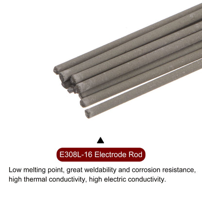 HARFINGTON E308L-16 Welding Rod 1/16" x 10" 304 Stainless Steel Welding Rod A102 Electrodes Solder for Welding Stainless Steel Galvanized Steel 0.29 Lb