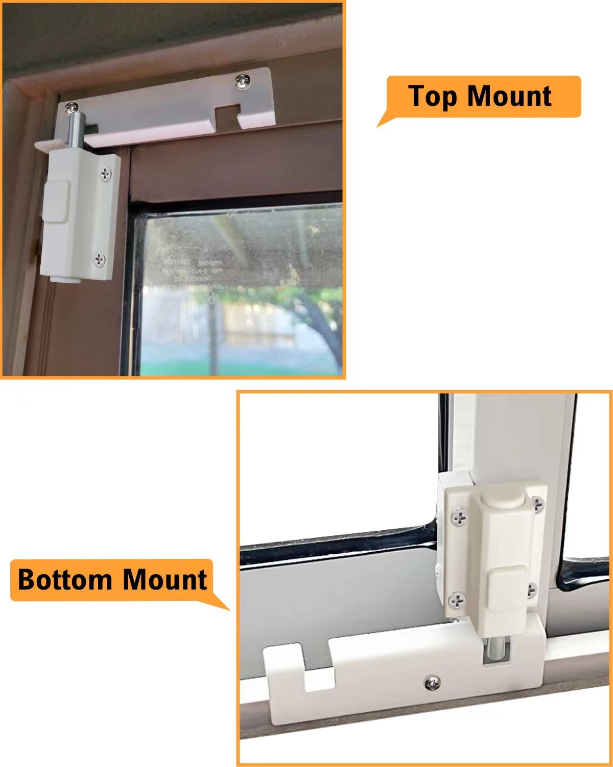 SDGINA Sliding Door Lock for Sliding Glass Door,Security Door Locks for Sliding Patio Doors, (Lock Size 2.5 Inch Length, 1.5 Inch Width)