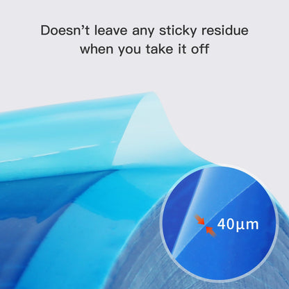 Annhua Dental Barrier Film Tattoo Plastic Wrap Blue with Dispenser Box, 4" x 6" Perforted Sheets Barrier Adhesive Tape Disposable - 1200 Sheets|1 Roll
