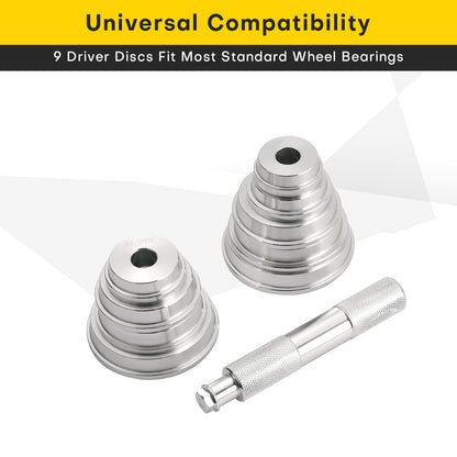 Acymner 10pcs Bearing Race and Seal Bushing Driver Install Set | Aluminum Bearing Race Installer, Seal Installation Tool, Bearing Install Tool, Axle Seal Installer