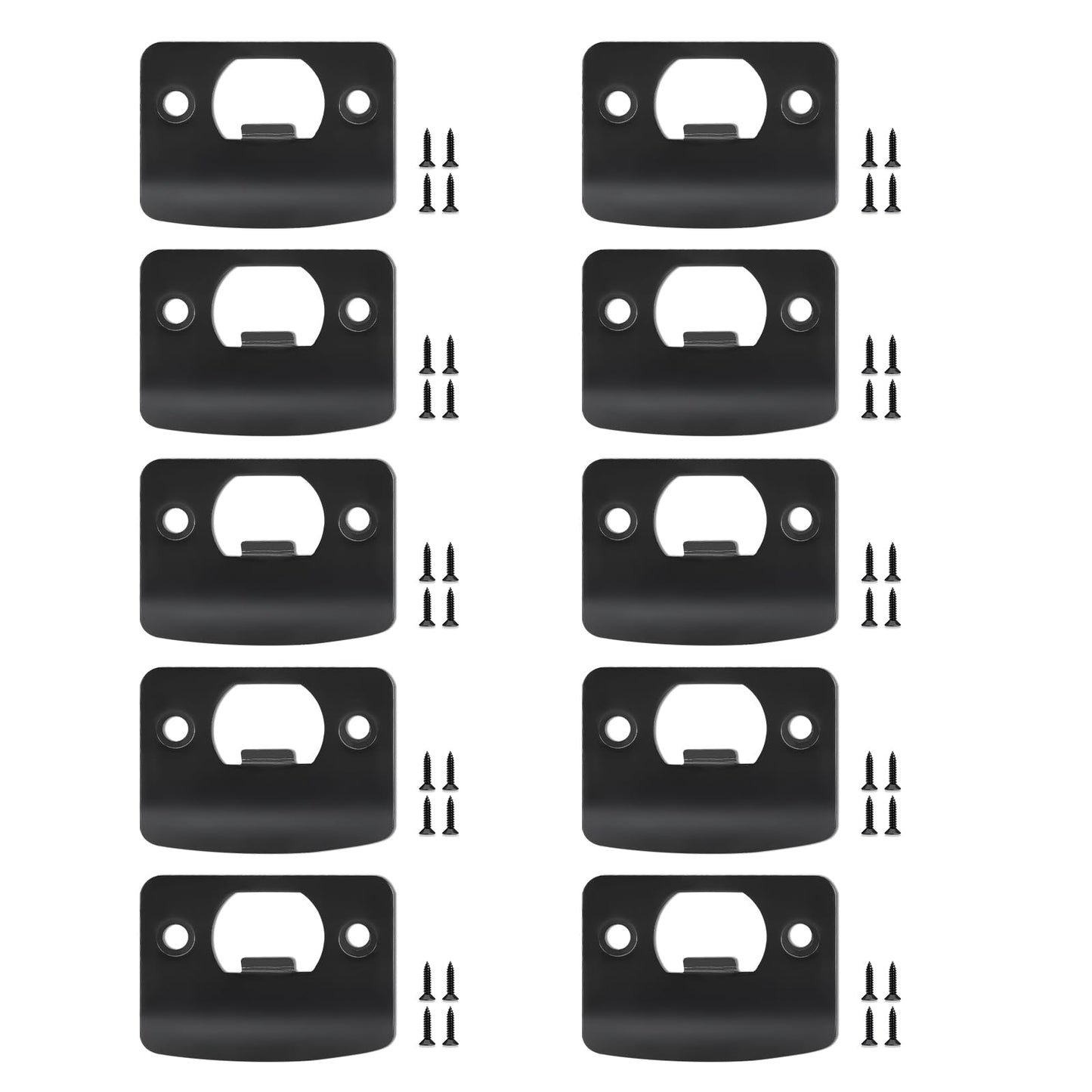 10PCS Latch Strike Plate, Door Strike Plate, Strike Plates for Exterior Doors, Stainless Steel Deadbolt Covers